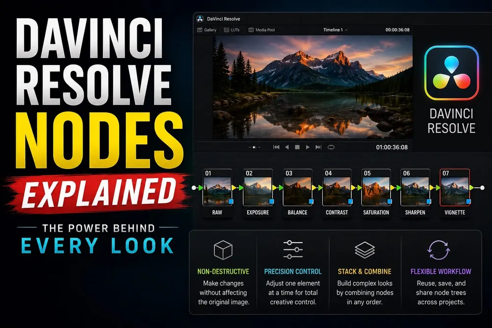 DaVinci Resolve node system explained, from serial chains to key mixers