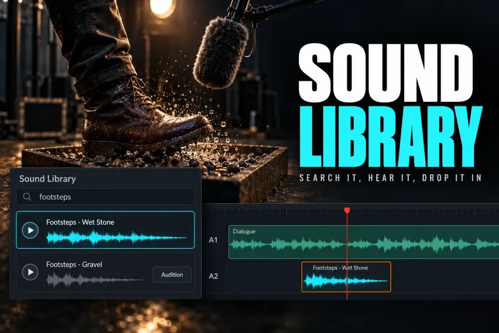 DaVinci Resolve Sound Library: Add, Search and Fix