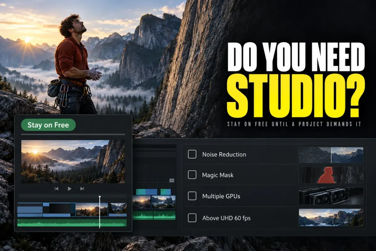 DaVinci Resolve vs Studio: Which Do You Need?
