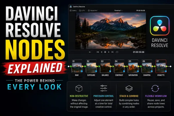 DaVinci Resolve node system explained, from serial chains to key mixers