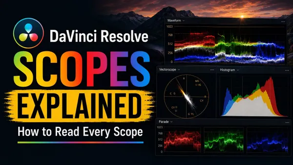 DaVinci Resolve video scopes explained: waveform, parade, vectorscope and histogram