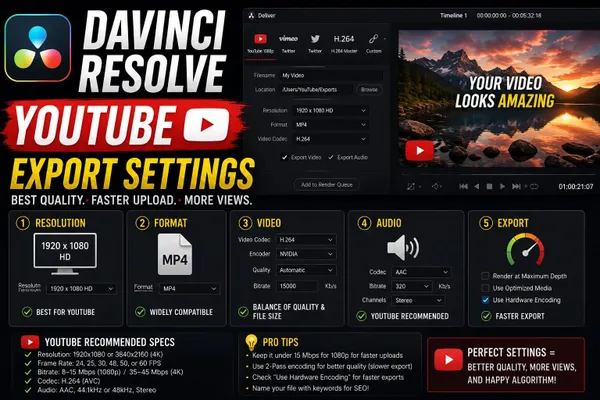 DaVinci Resolve YouTube Export Settings