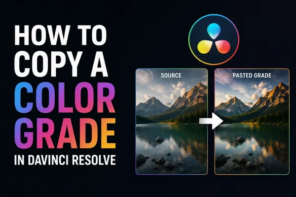 How to copy a color grade between clips and projects in DaVinci Resolve