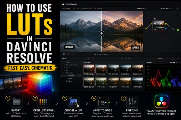 How to install and use LUTs in DaVinci Resolve