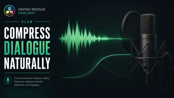 Editorial cover for natural dialogue compression in Fairlight without presenting unverified control values