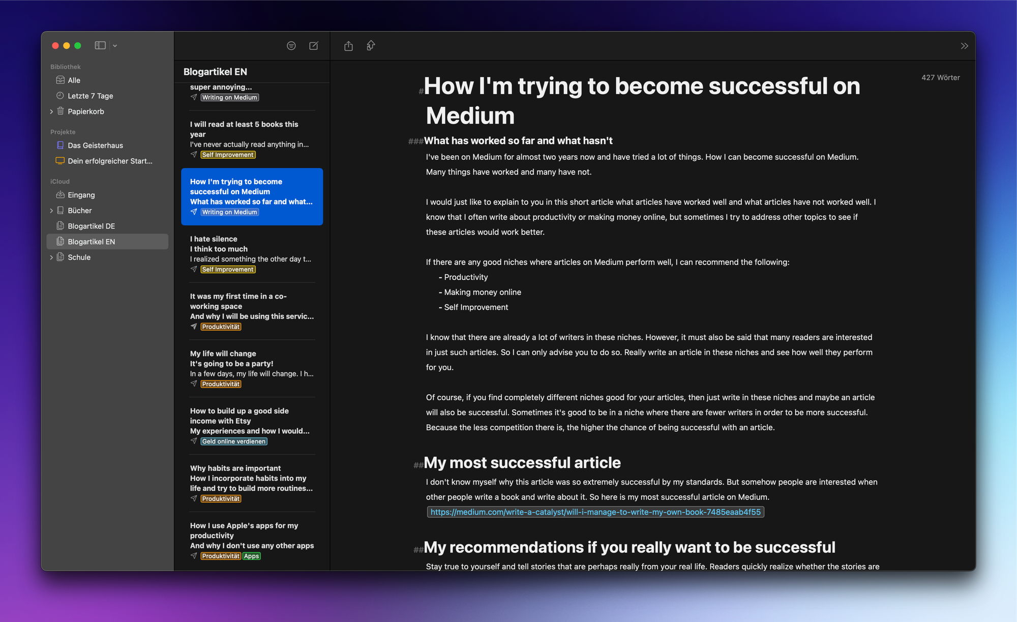 Screenshot from Author