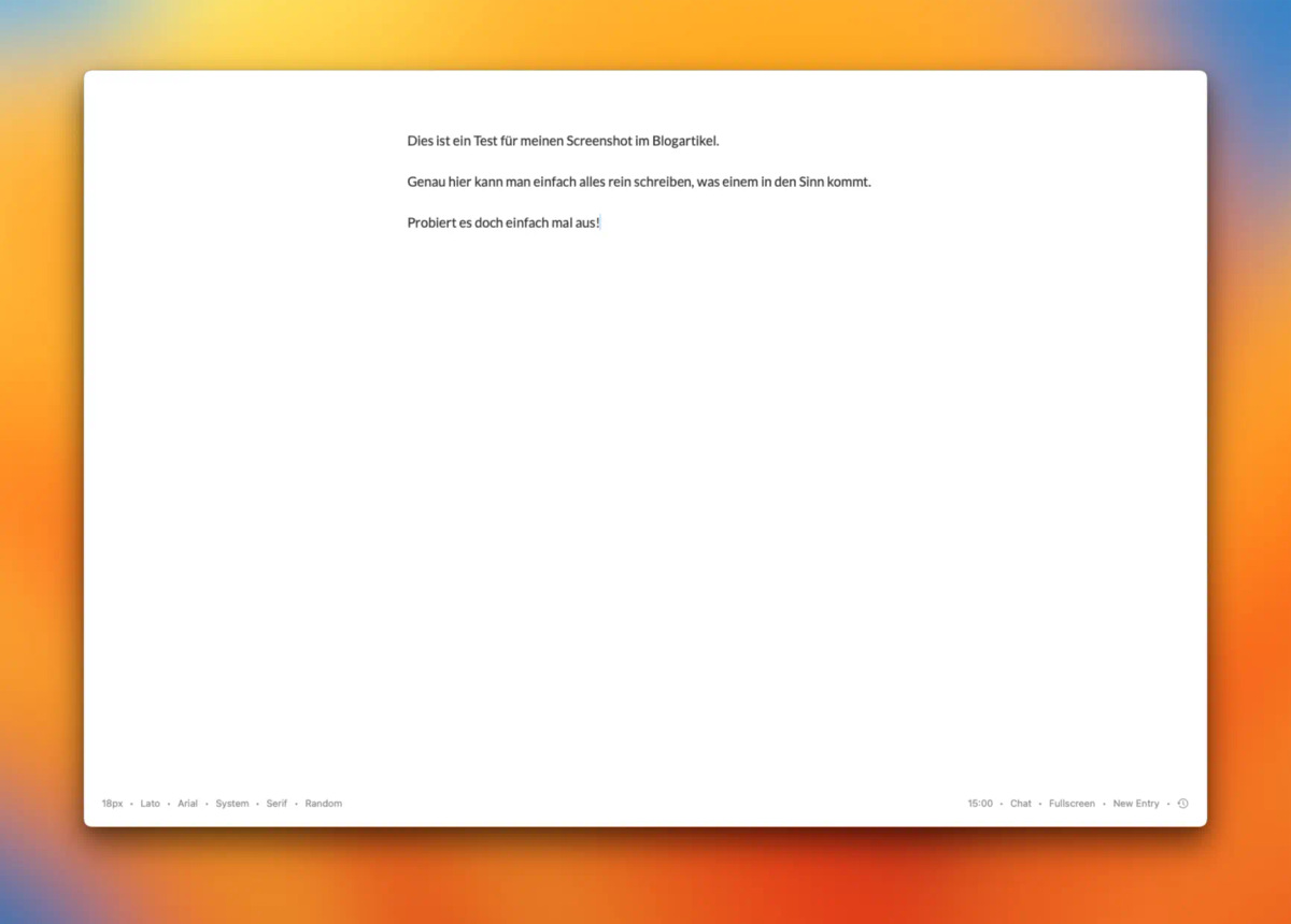 Ein kostenloses Tool für Freewriting