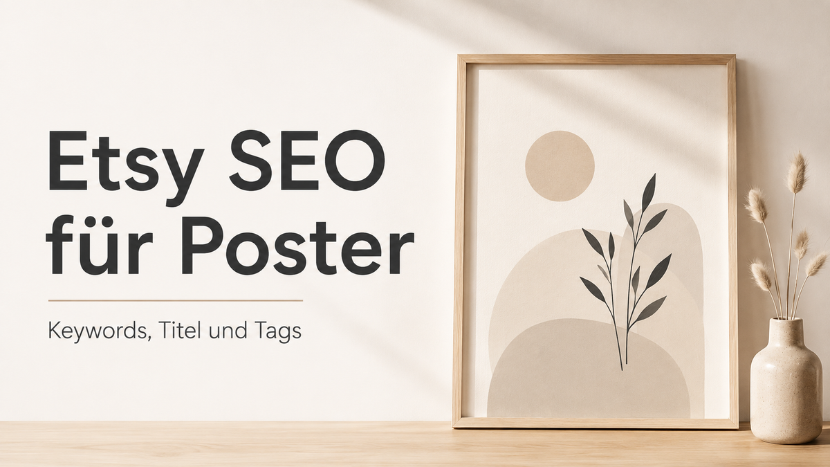 Etsy SEO für Poster, was ich bei Keywords, Titeln und Tags gelernt habe