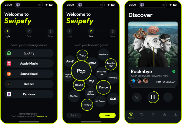 Swipefy - Tinder für Musik