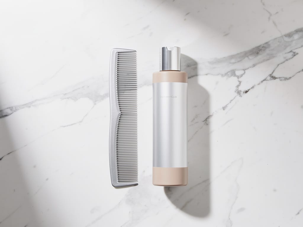 A wide-tooth comb and conditioner for gentle hair detangling