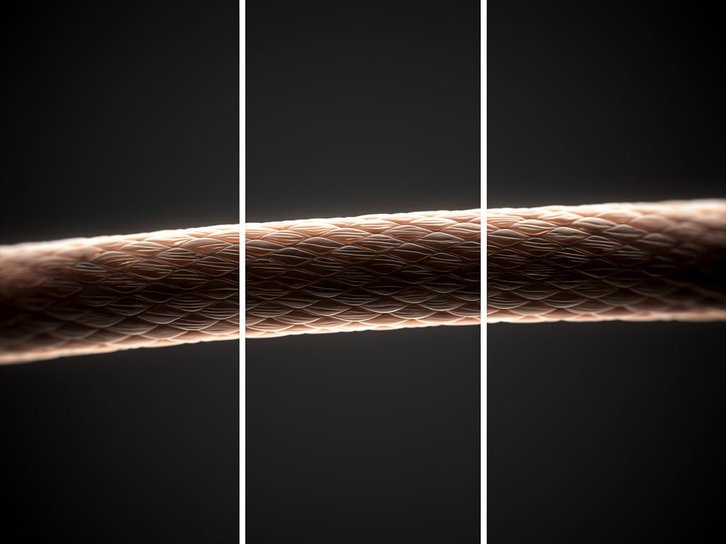 Macro view of a healthy human hair cuticle