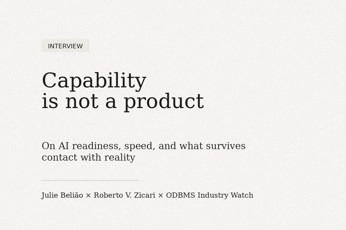 Capability is not a product