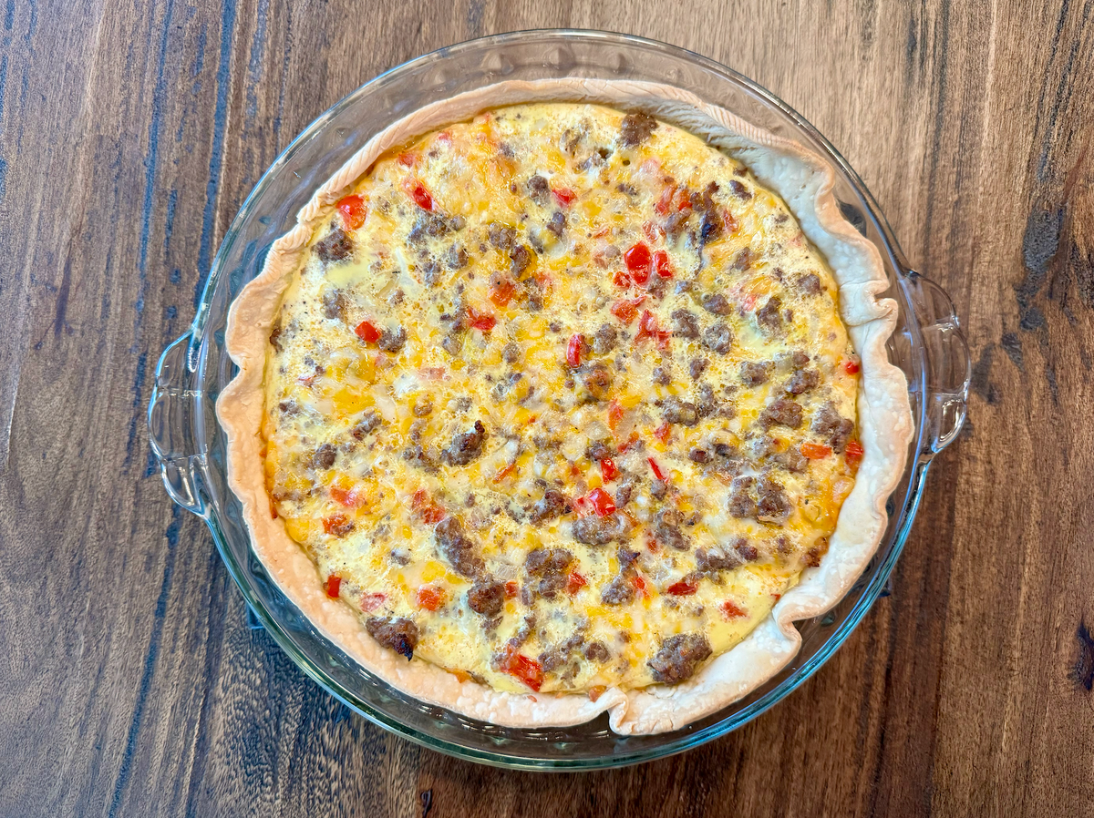 Sausage and Red Pepper Quiche