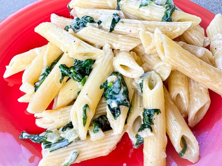 Creamy Parmesan and Spinach Penne