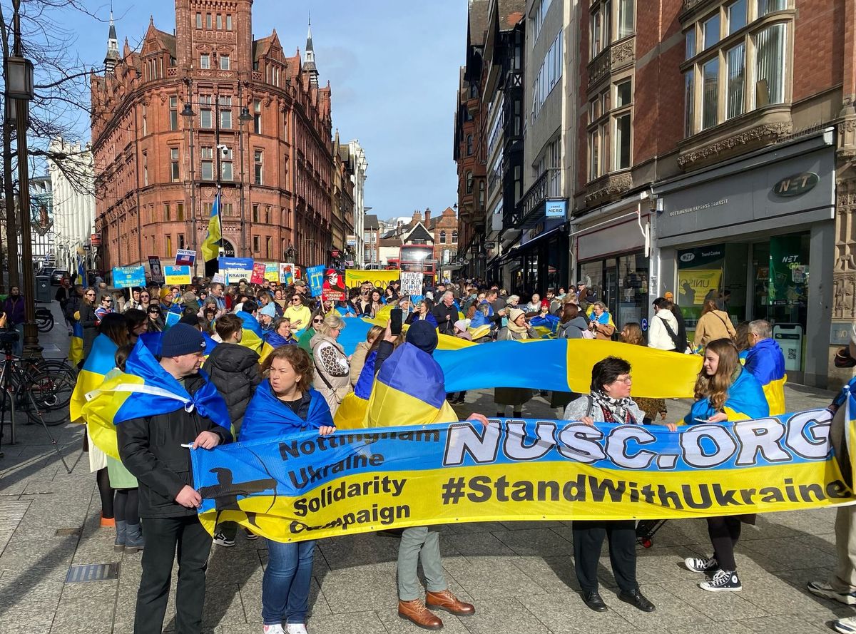Nottingham marks four years of Ukraine invasion with vigil and rally