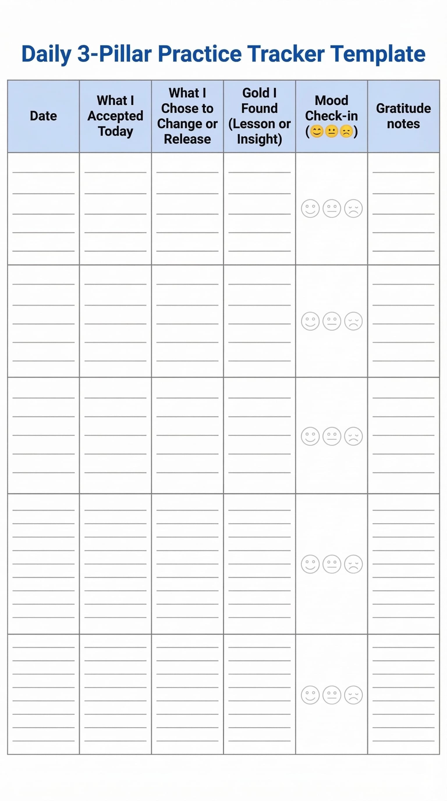 Affirmation: I accept what is--then decide if I should, and can, change it. When I can't change it, I look for a deeper meaning. I'm always panning for gold.