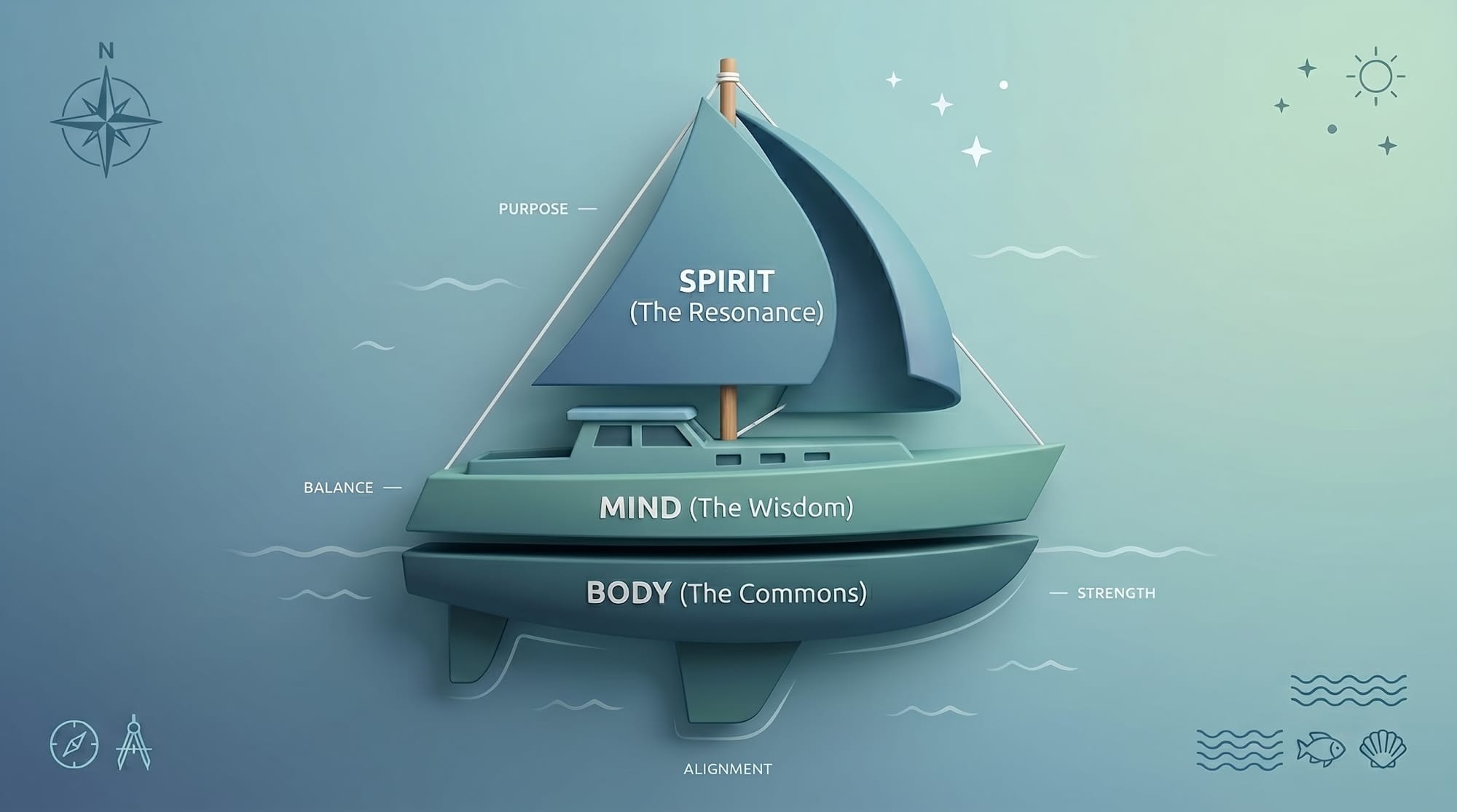 Community Ship Anatomy, Collective Consciousness, Community Building, Mindfulness Practices, Holistic Health, Shared Leadership, Social Connection, Spiritual Growth, Environmental Stewardship