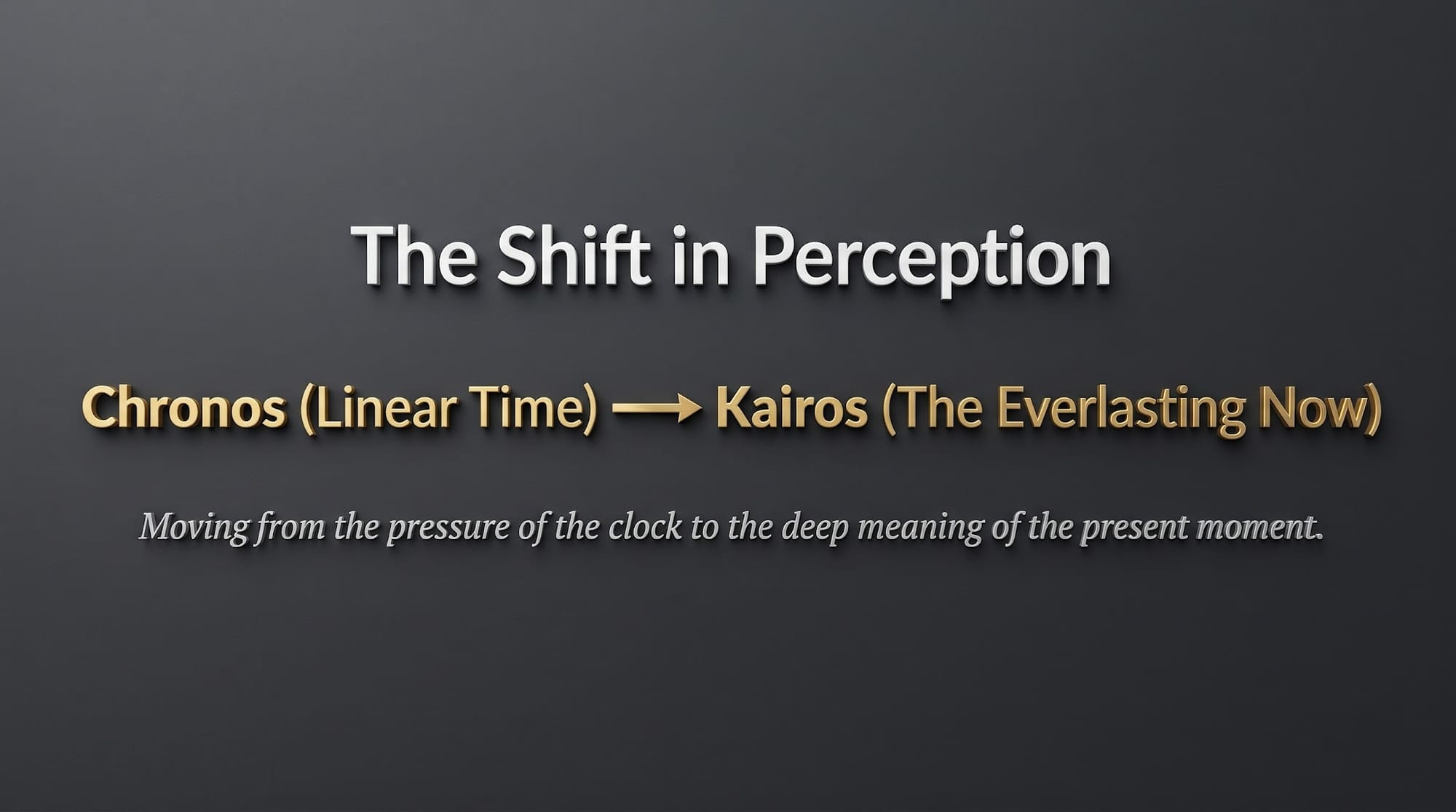The Shift in Perception The Shift in Perception, Time Perception Meditation, Shifting Chronos To Kairos, Heart-Brain Coherence Training, Somatic Tension Release, Mindfulness, and Time Distortion
