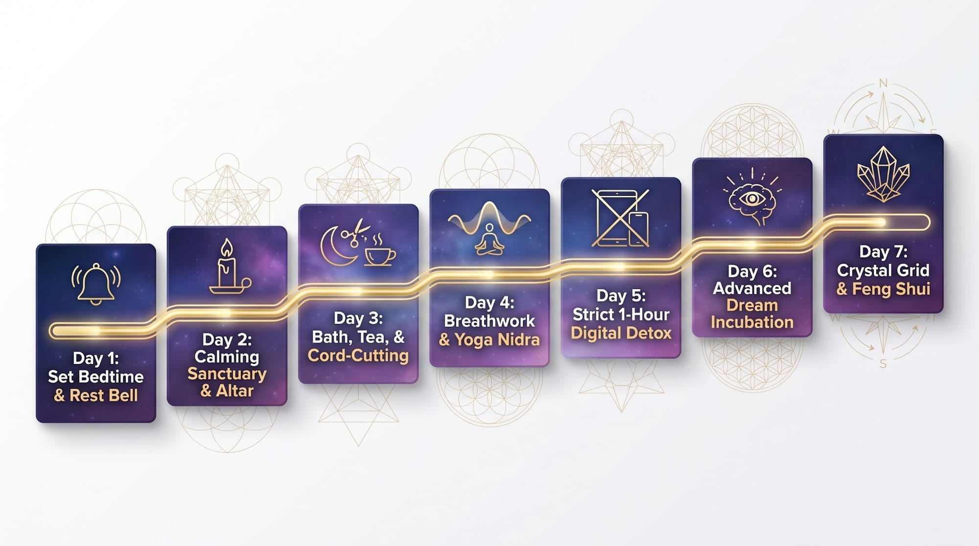 7-Day Initiation 7-Day Initiation, Sacred Sleep, Nighttime Metaphysics, Holistic Sleep Guide, Sleep Science And Spirit, Mind Body Spirit Balance