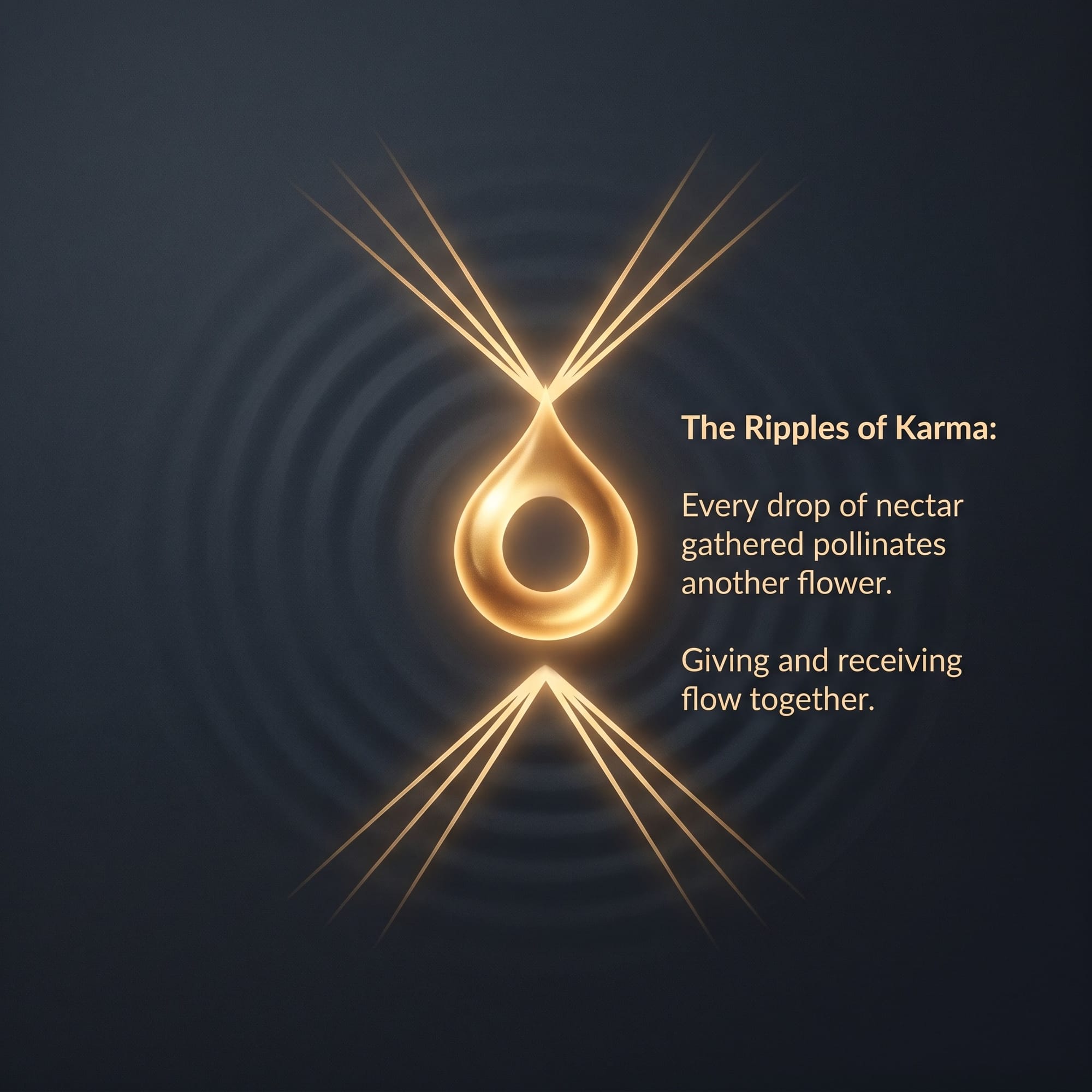 The Riples of Karma, Superorganism Metaphor, Hexagonal Sacred Geometry, Bee Breath Exercise, Bhramari Pranayama Benefits, Quantum Entanglement And Spirituality, Gaia Planetary Consciousness, Atman And Brahman Unity, Vagus Nerve Stimulation, Biological Grounding Techniques, Intentional Ripple Meditations