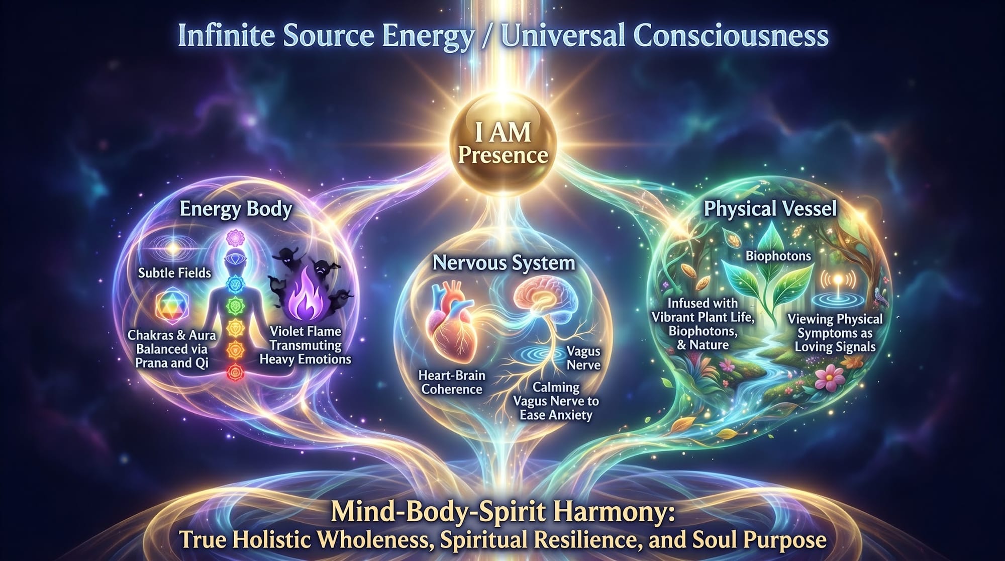 Infinite Source / Universal Consciousness Infinite Source / Universal Consciousness, Self-Acceptance, Metaphysical Wholeness, Holistic Living, Personal Growth, Mind-Body-Spirit Harmony, Inherent Worth