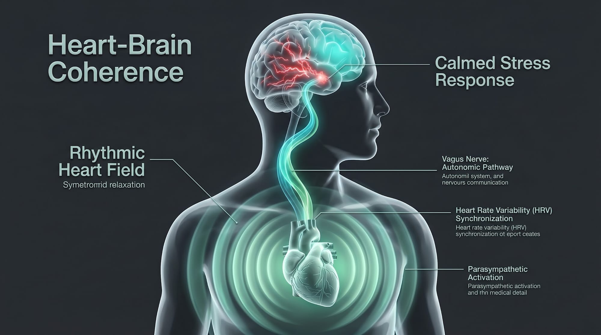 Heart-Brain Coherence Infographic, Growth Mindset, Power Of Thought, Neuroplasticity, Mind-Body Connection, Mental Cultivation, Subconscious Reprogramming