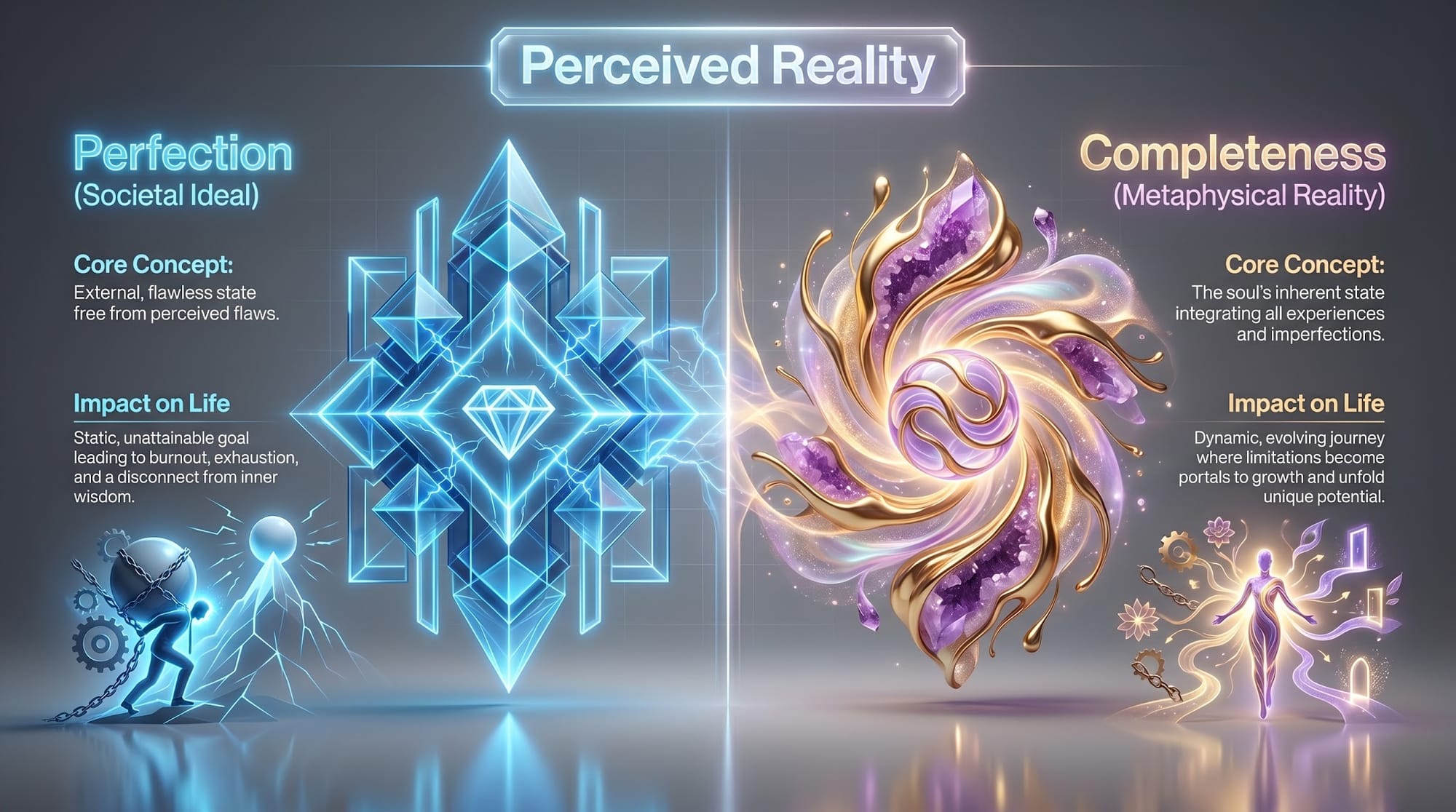 Perceived Reality Perceived Reality, Self-Acceptance, Metaphysical Wholeness, Holistic Living, Personal Growth, Mind-Body-Spirit Harmony, Inherent Worth