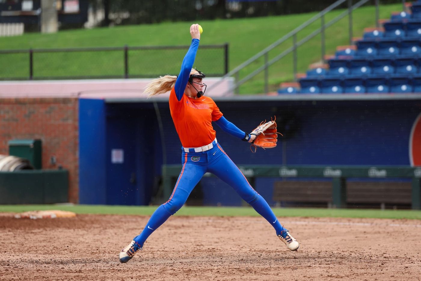 Florida softball pitcher Caroline Stanton delivers a pitch