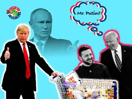 Trump finge ser normal, Biden finge ser um Big Boy