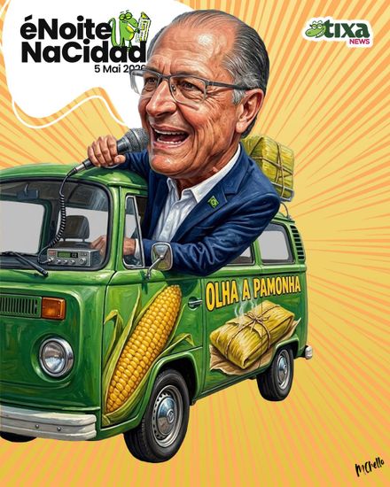Alckmin comanda o carro da pamonha
