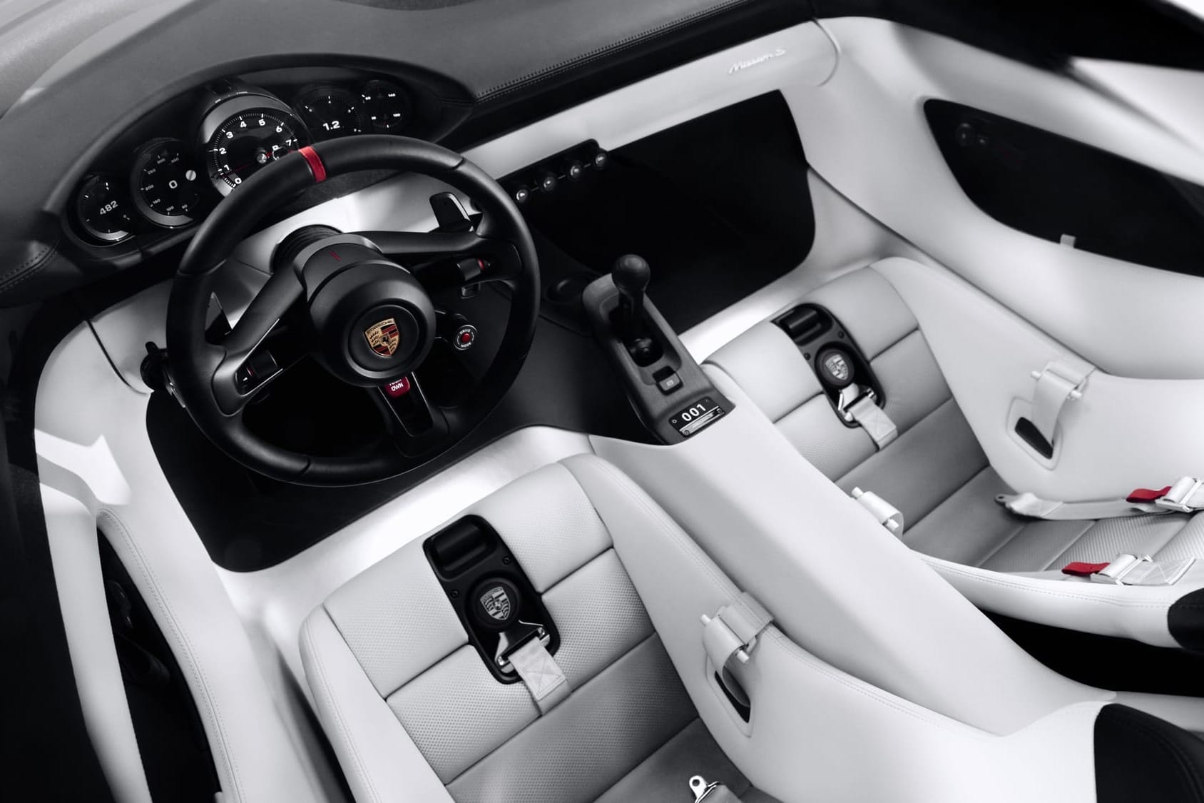 Porsche Mission S interior from above