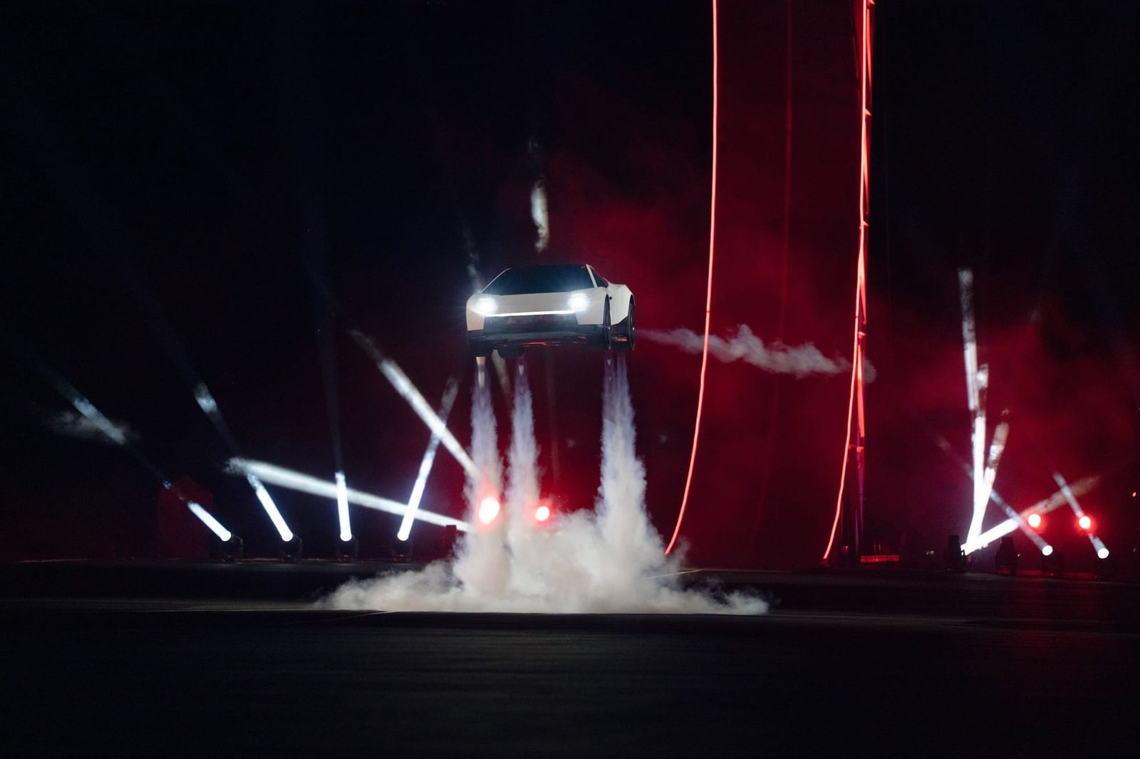 Tesla unveils flying rocket car post image