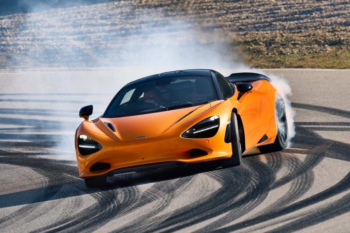 A McLaren 750S drifting