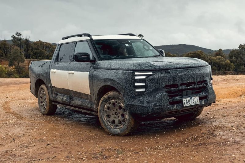 The 2027 Nissan Navara Pro PHEV being tested in Australia
