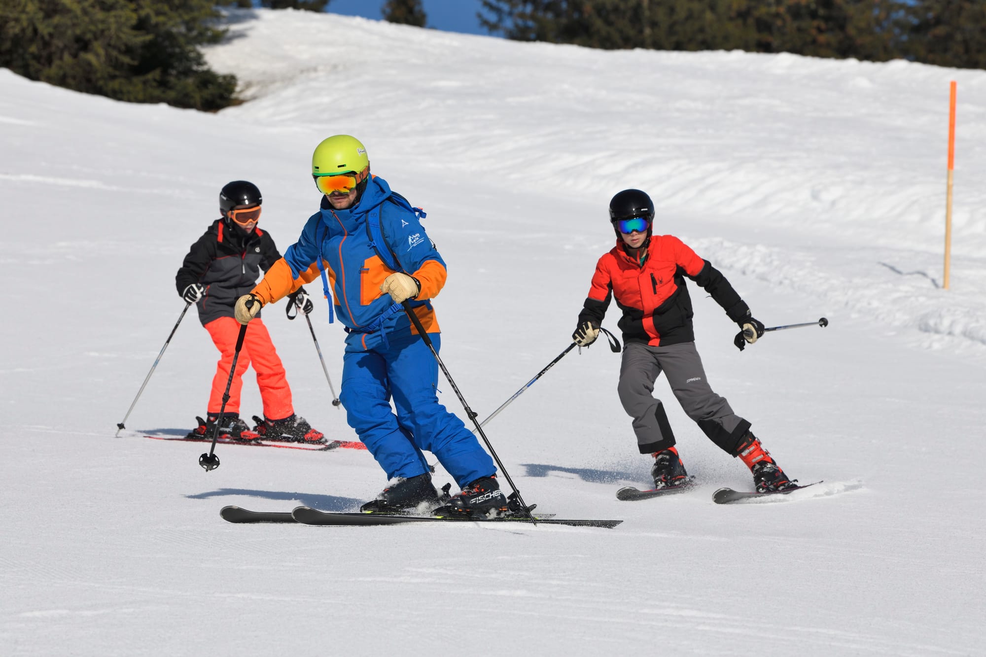 Teenager ski course