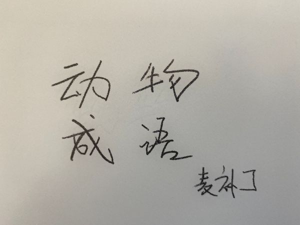 Les Cheng Yu Chinois avec des animaux