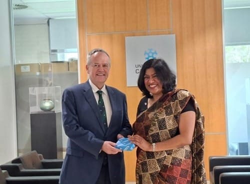 Sri Lanka’s envoy in Australia holds talks with Canberra University Vice Chancellor