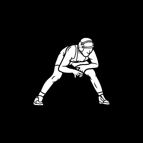 a solo wrestler in a stance