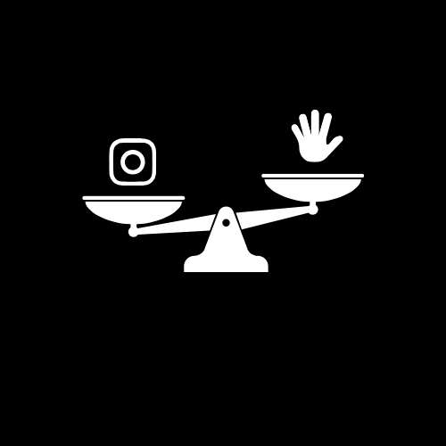 A scale showing instagram moves outweight hand fighting