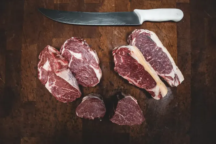 six steaks and a knife