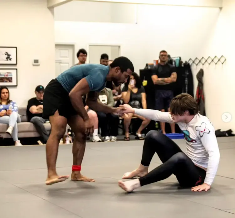 Me competing at the Theory Invitational Showcase Jiujitsu Event