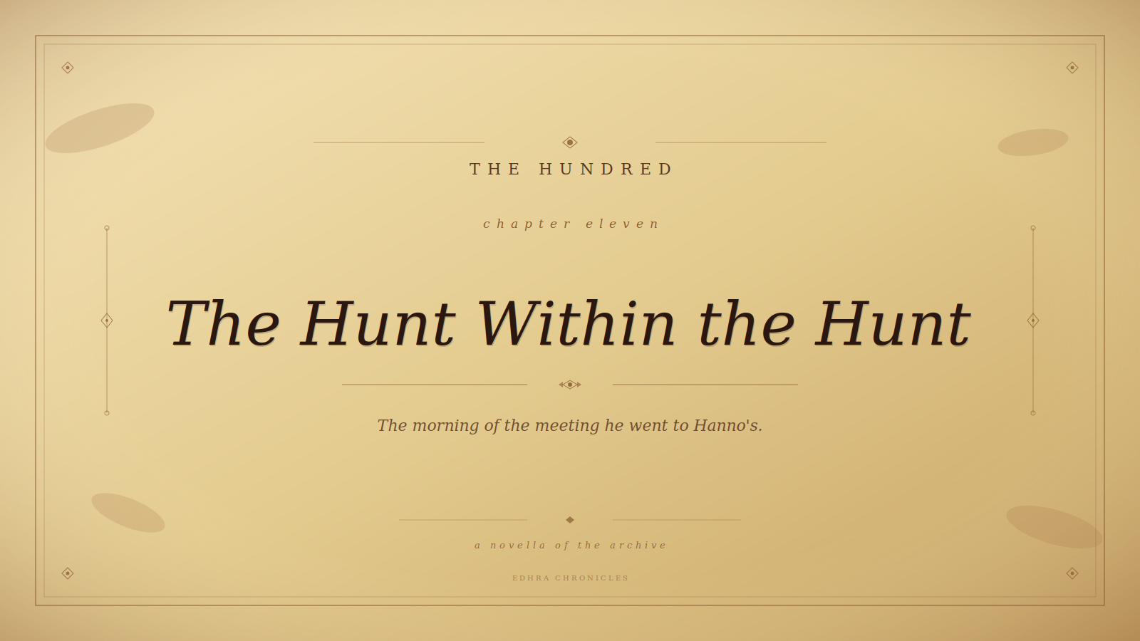 Chapter Eleven — The Hunt Within the Hunt