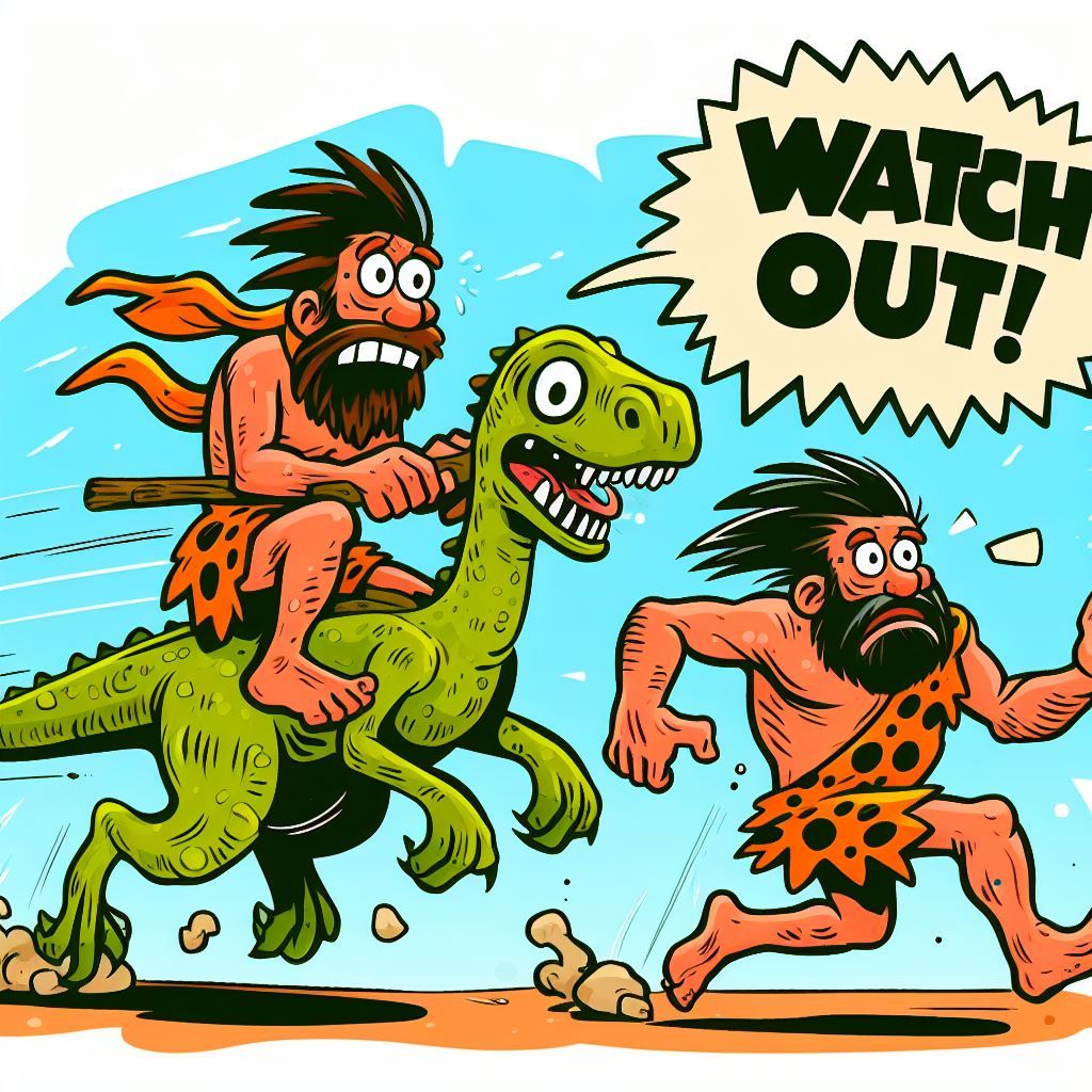 Caveman not wearing reflective belt