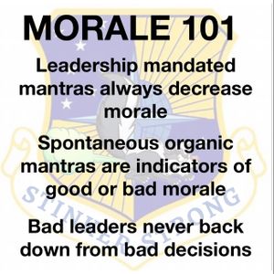 Mandated Mantras and Slogans - Don't!