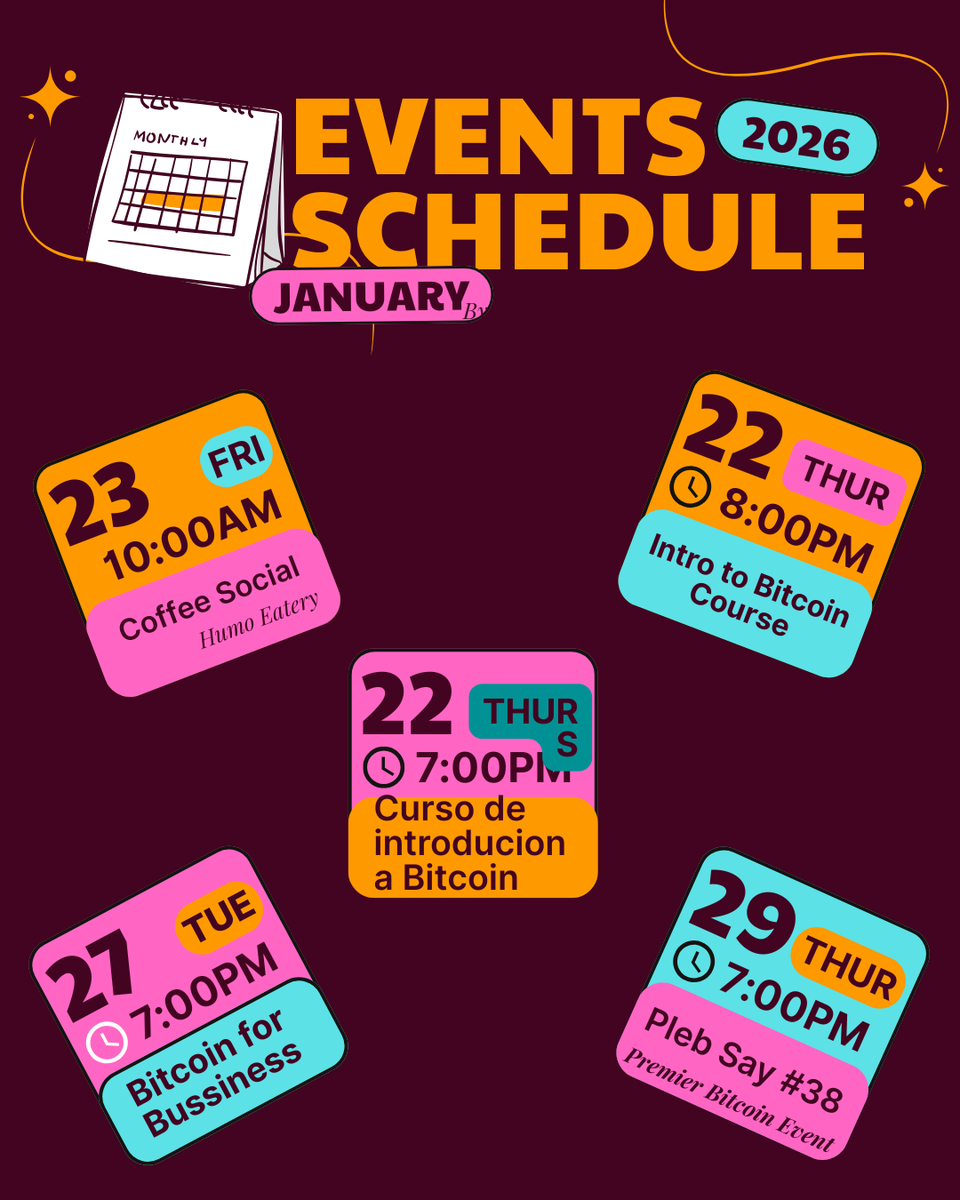 January Bitcoin Events