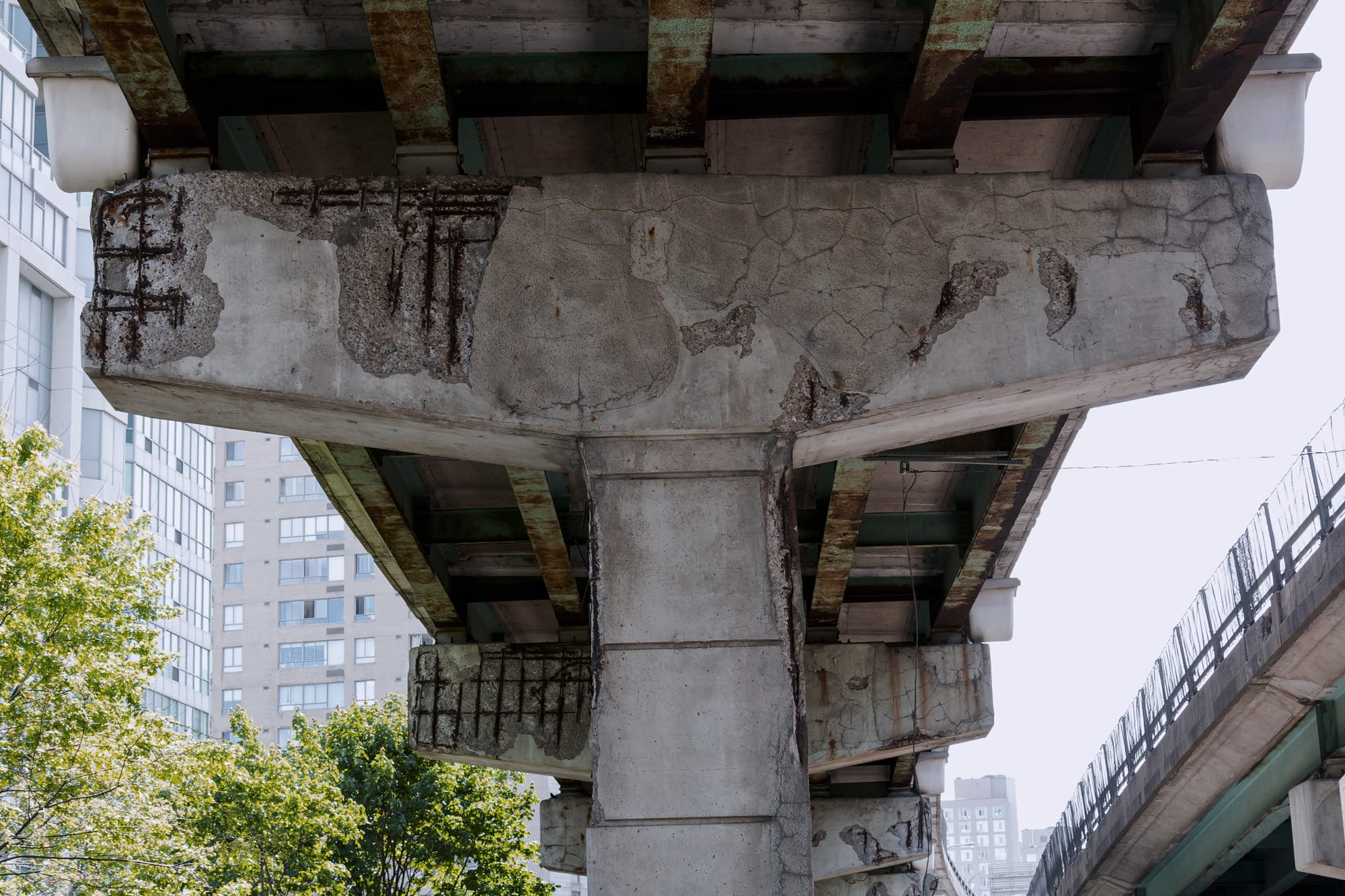 Gardiner Expressway spalling.