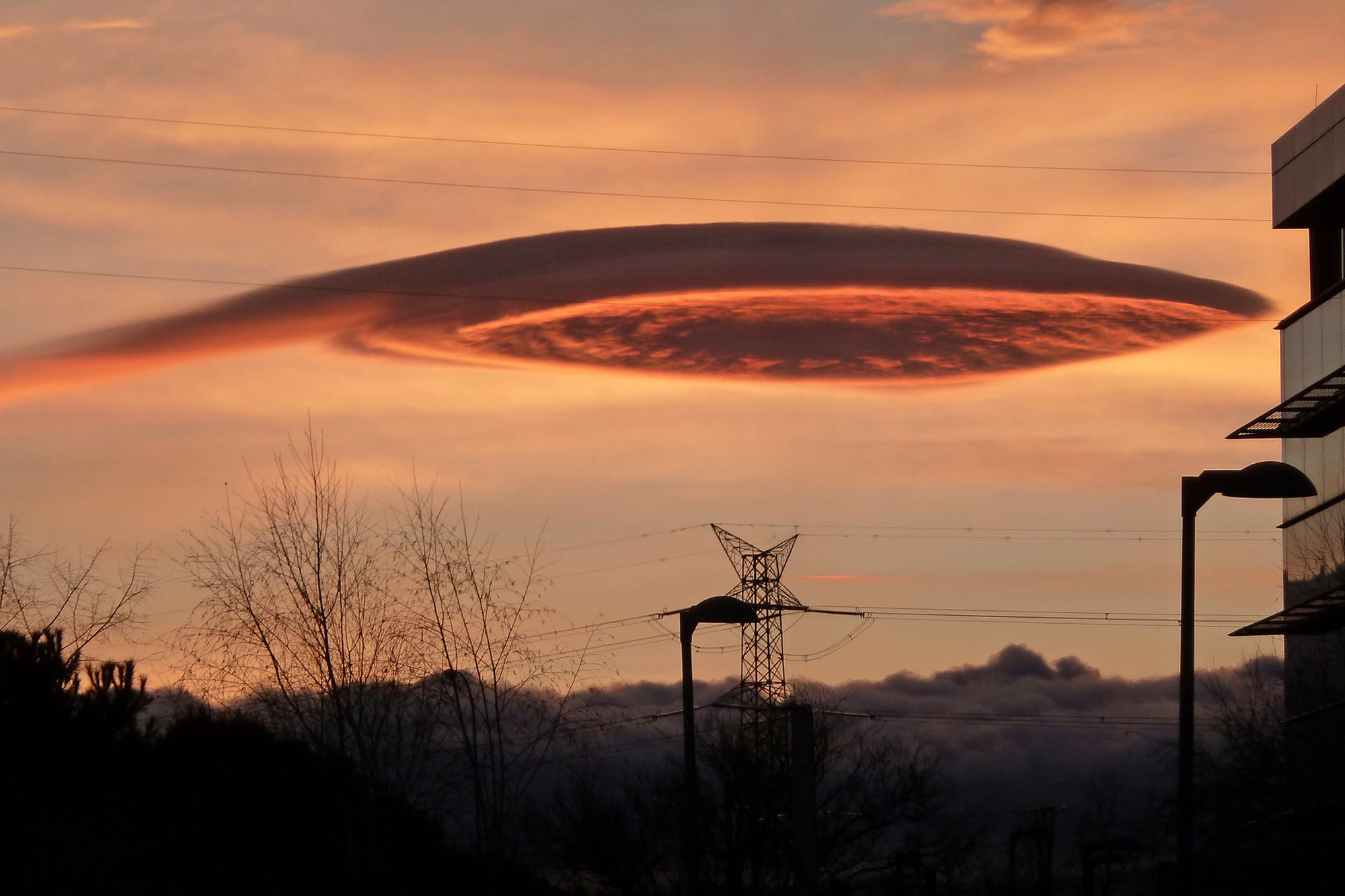 Lenticular cloud doubles as a UFO.