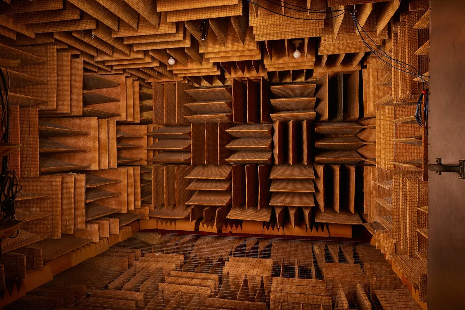The quietest place on earth, the anechoic chamber at Orfield Laboratories.