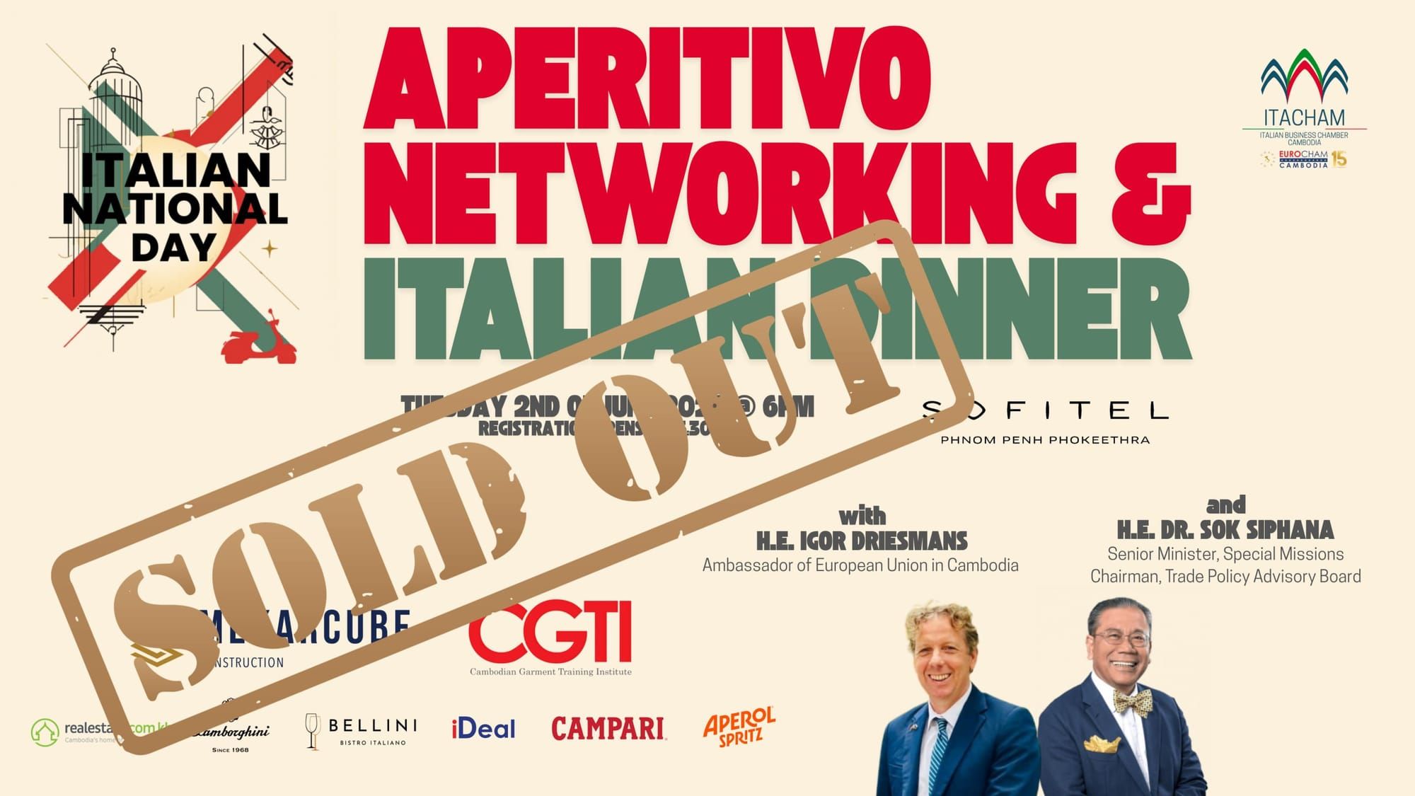 ItaCham Italian National Day 2026 at Sofitel Phnom Penh Phokeethra (SOLD OUT)