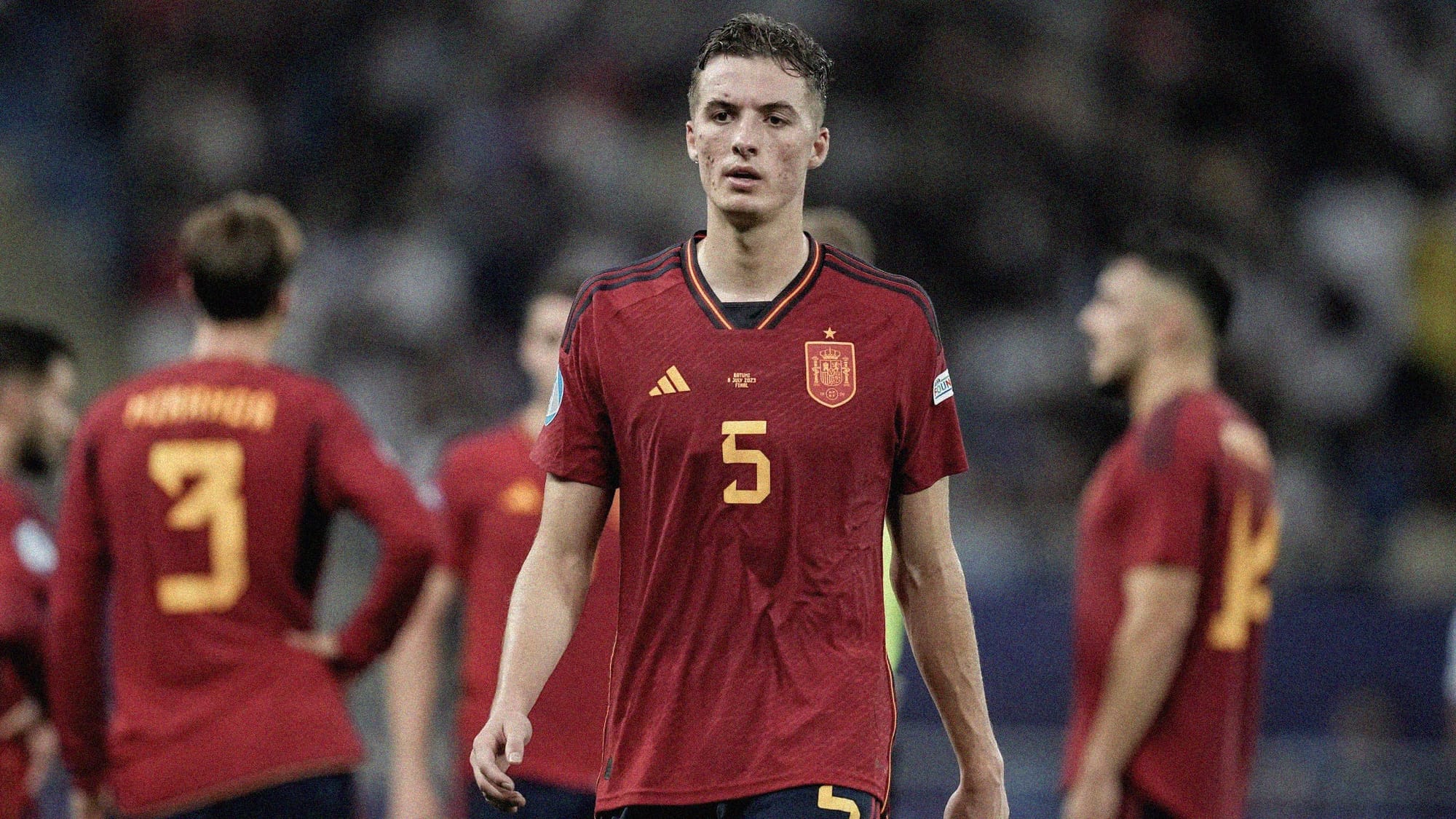 A photo of Spain's Jon Pacheco at the 2023 UEFA U-21 EURO